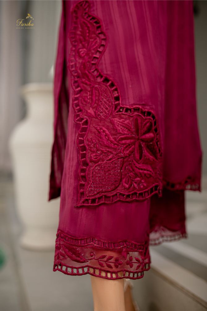 Doriya Plum Kurti